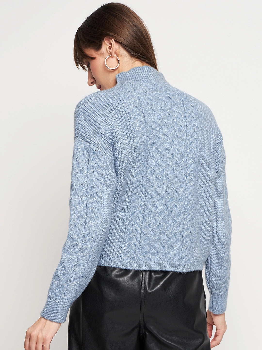 Snuggly Knit Madame Blue Knit Pullover