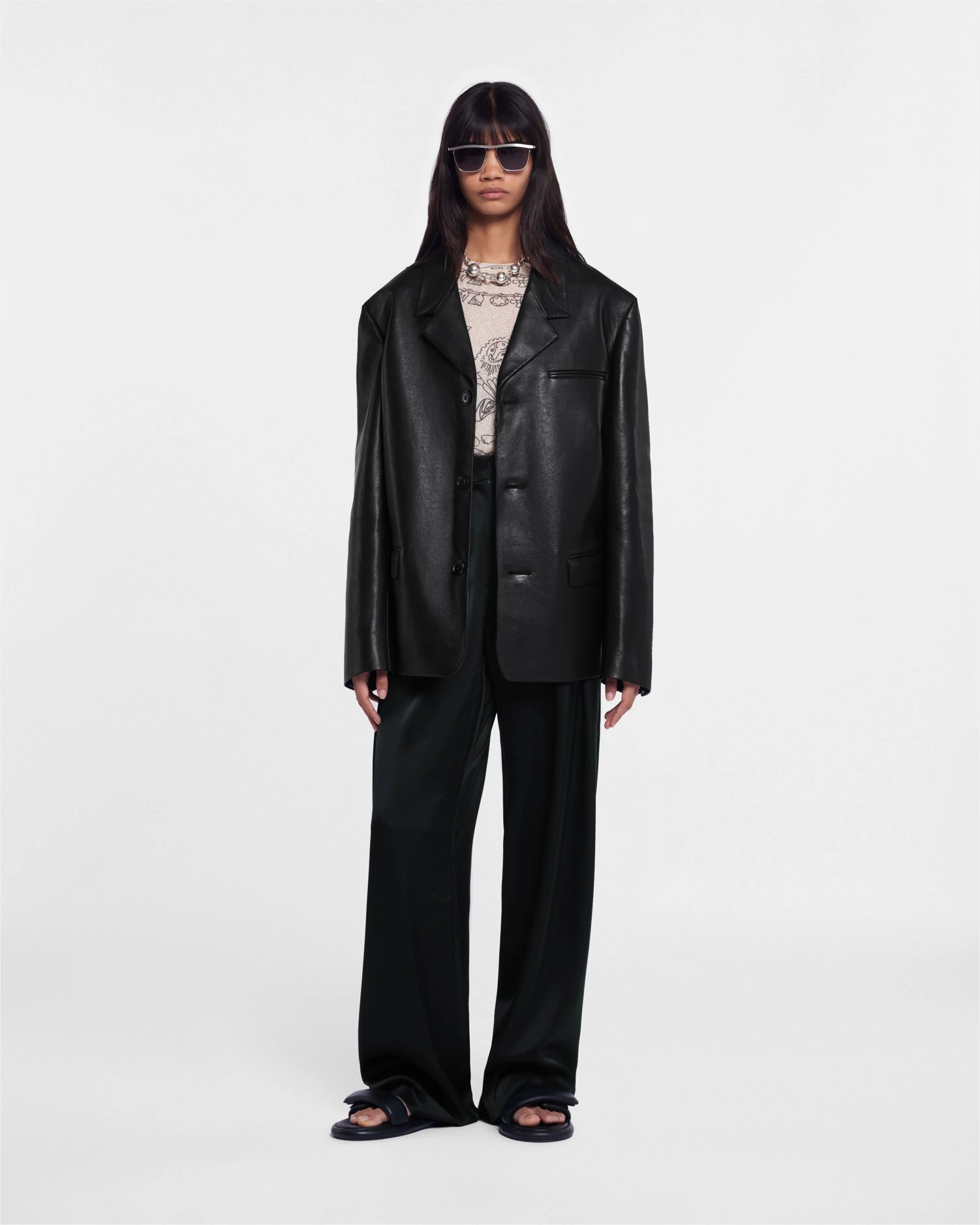 Rox - Regenerated Leather Blazer - Black Essential Gear