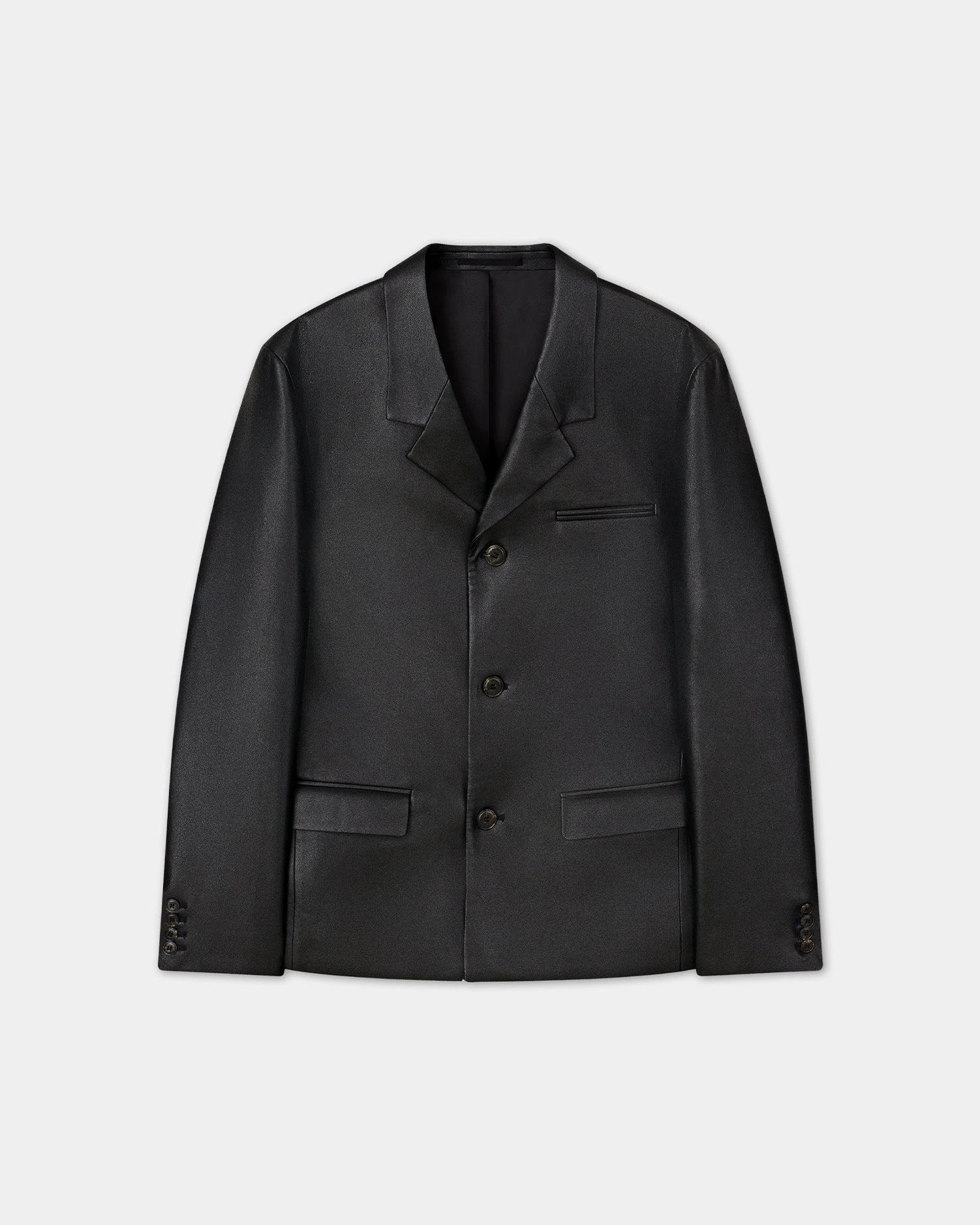 cord Rox - Regenerated Leather Blazer - Black
