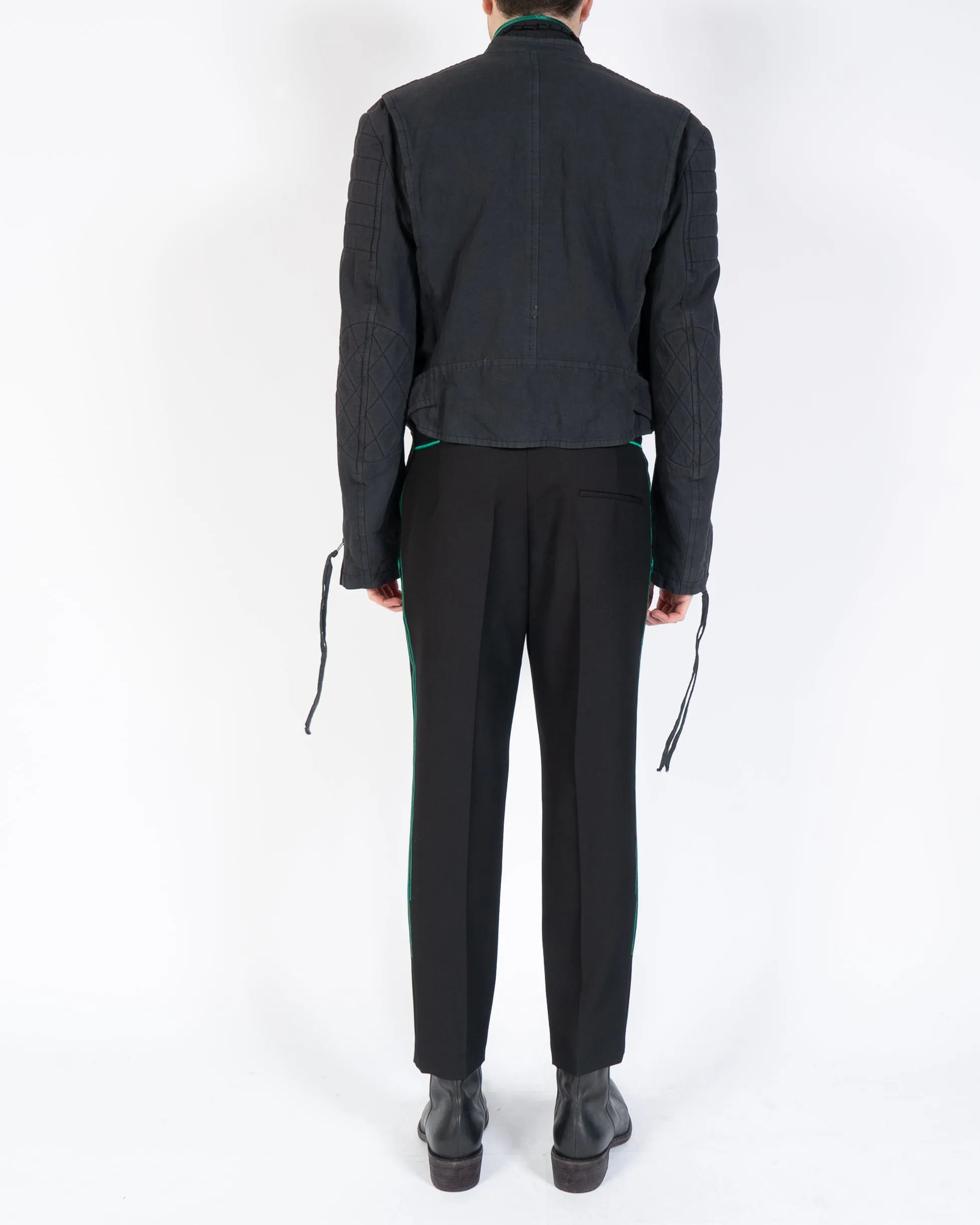 SS17 Cropped Cotton Biker Jacket