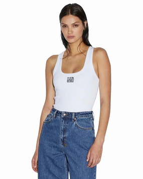 LowProfileSeams EasyCareFabric STACKED ORIGIN TANK WHITE