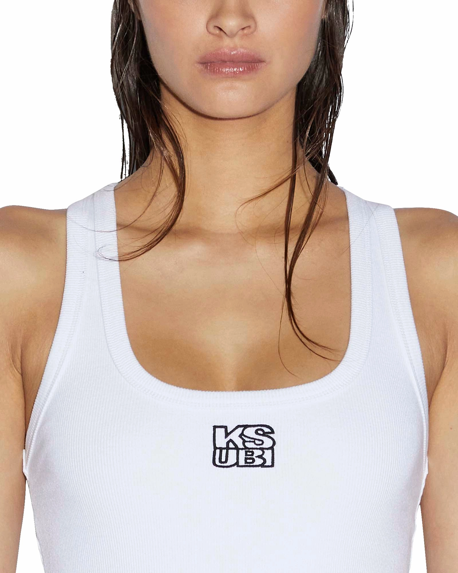 LayeredNeckline STACKED ORIGIN TANK WHITE