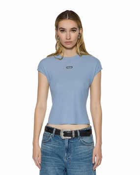 Versatile Layering Ergonomic Cut STAPLE SS TEE ICE BLUE SHEER