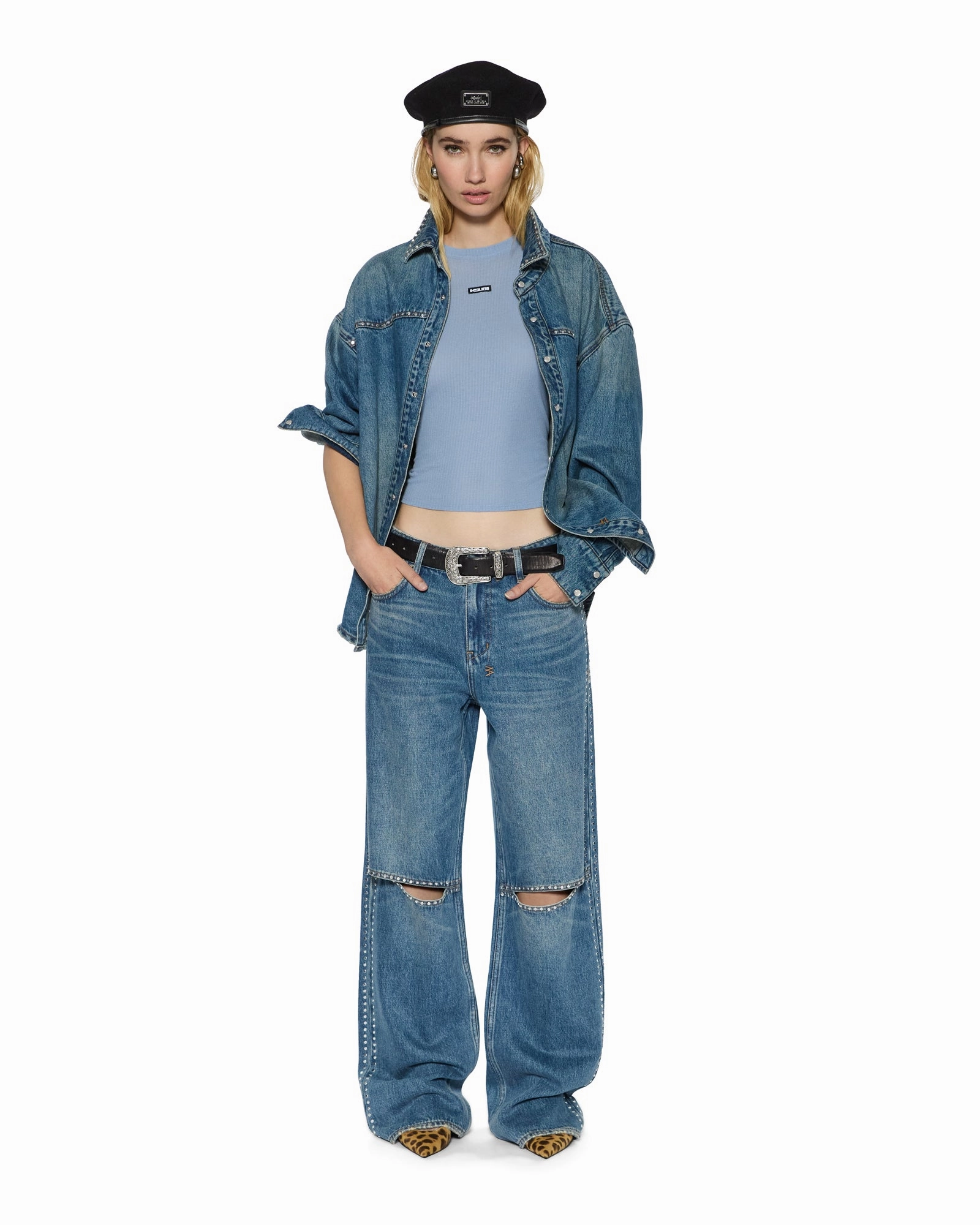 ButterSoftTexture STAPLE SS TEE ICE BLUE SHEER