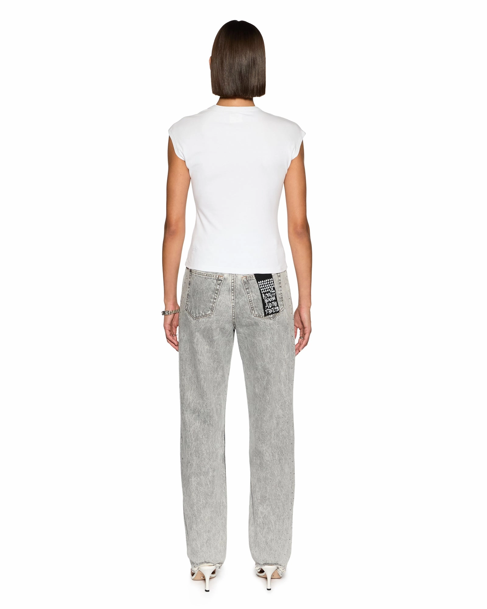 STAPLE TEE WHITE Hidden Zipper FlatlockSeams