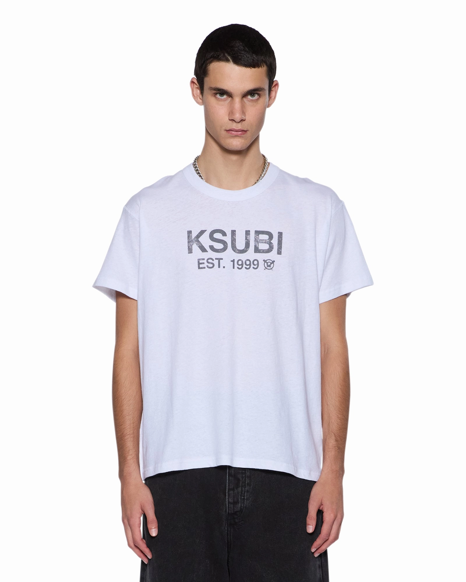 STATE SLUB SID SS TEE WHITE Sustainable Dye Process
