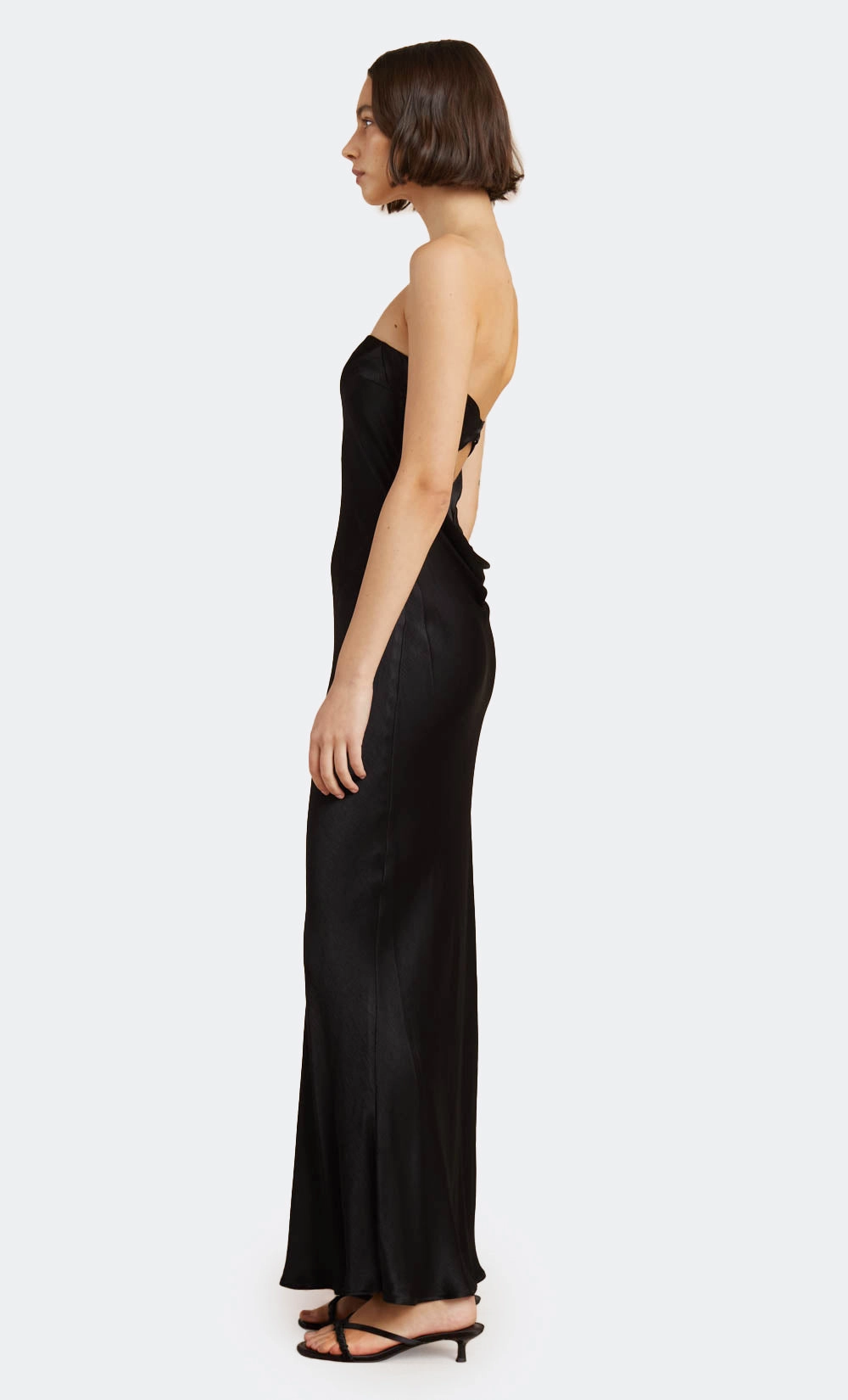 Contemporary Design MOON DANCE STRAPLESS DRESS - BLACK