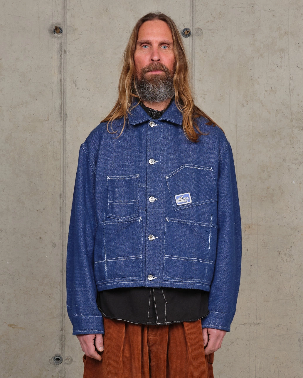 Station Jacket - Handloom Selvedge Denim City Walk Smart Casual Street Fashion Breathable