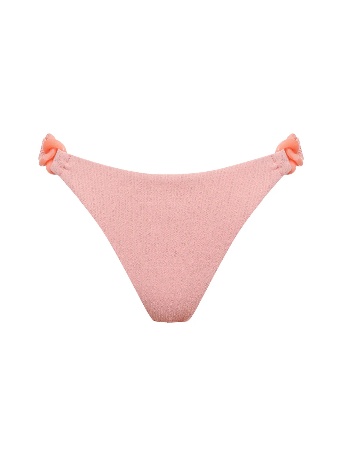 PreWashed Tencel Cotton Hybrid Weave Stay Connected High Leg Hipster Bikini Bottom Cherry Blossom