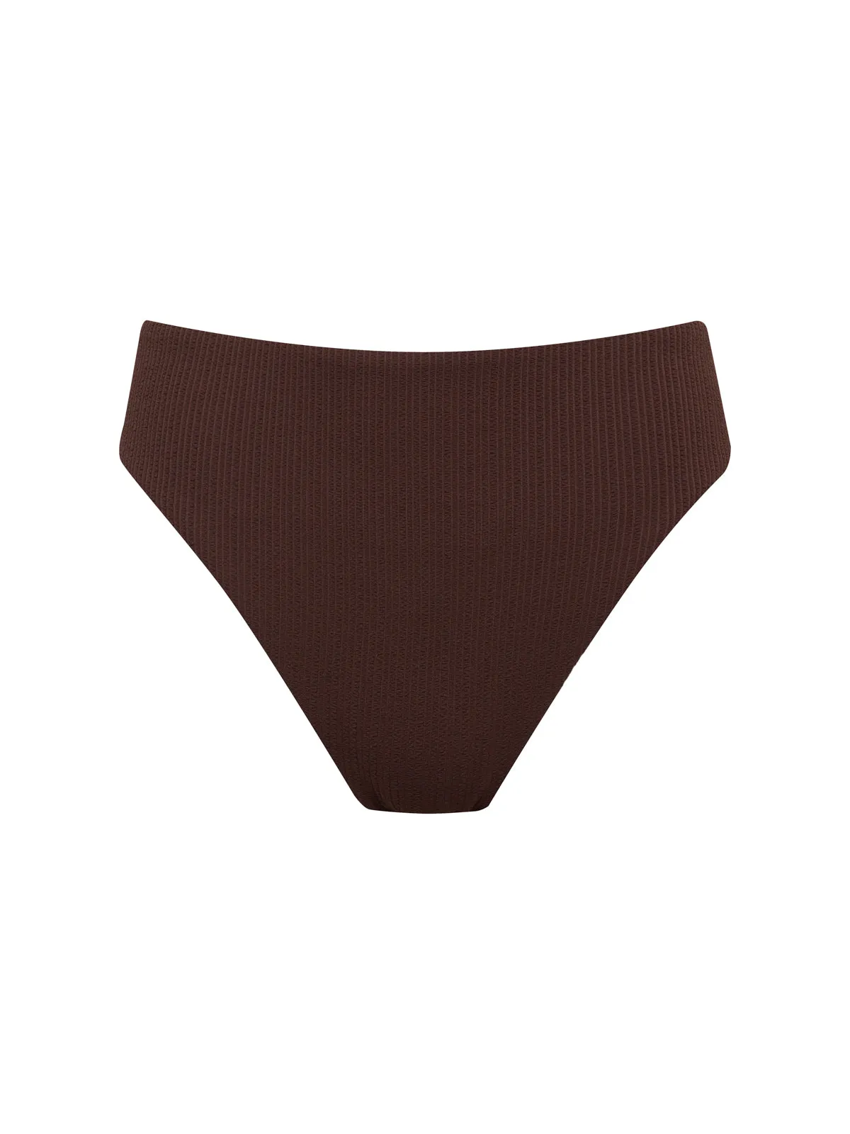 EcoCertified Textile Fleece Pullover Stay Connected High Rise Bikini Bottom Espresso