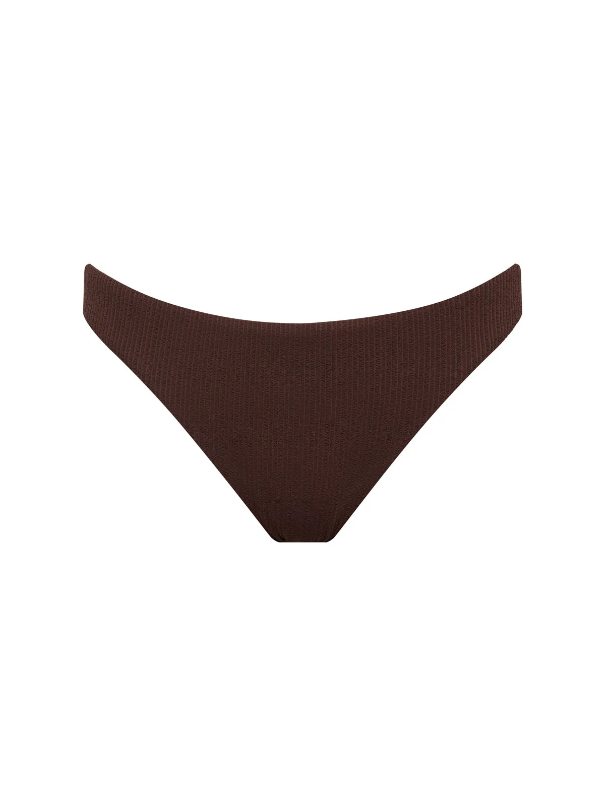 FlexibleRibbedTrims Lightweight Stay Connected Hipster Bikini Bottom Espresso
