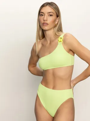 TwillWeave Compression Fit Stay Connected One-Shoulder Bikini Top Daiquiri