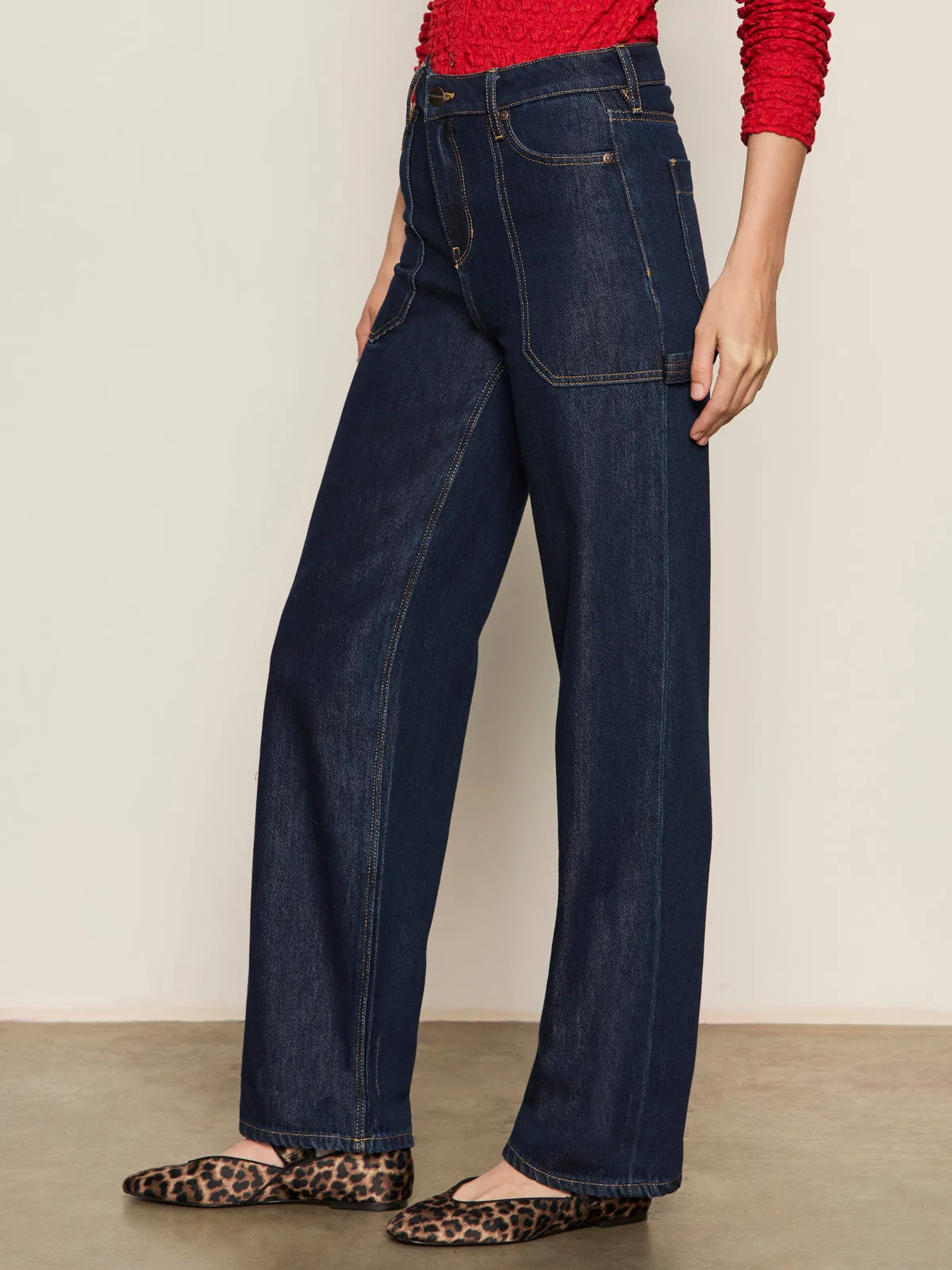 Soleil 90's Straight Jean Indigo Dark Raw Rinse Neutral Choice Fit Focus
