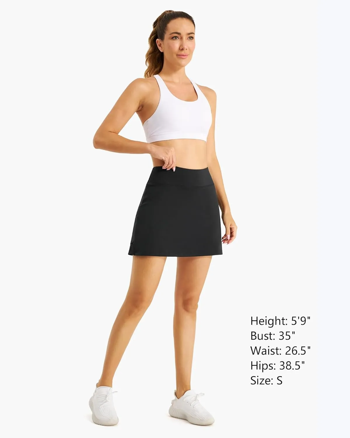 Stelle Women Tennis Skirt Athletic Skort High Waisted Golf Inner Shorts with Pockets Running Sports Pickleball