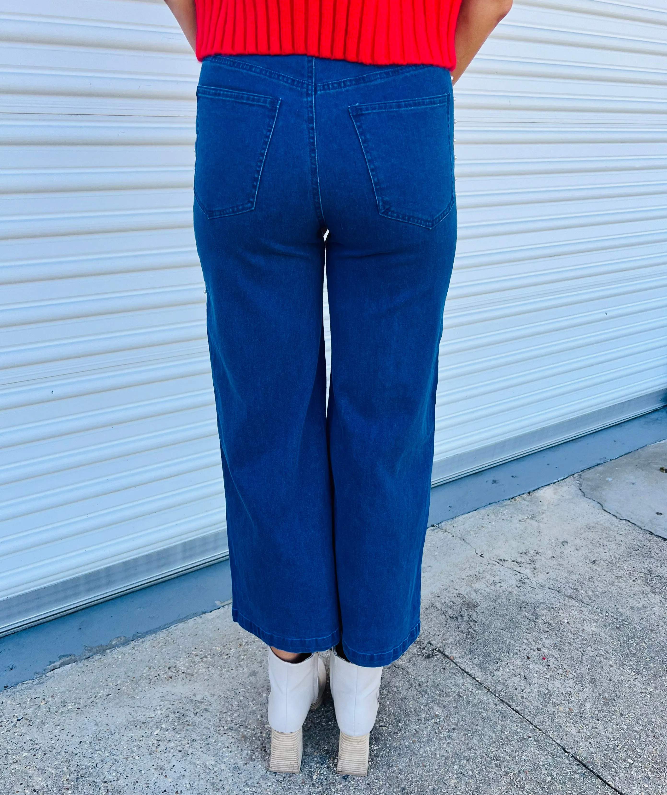 STEPPING OUT PEARL WIDE LEG DENIM