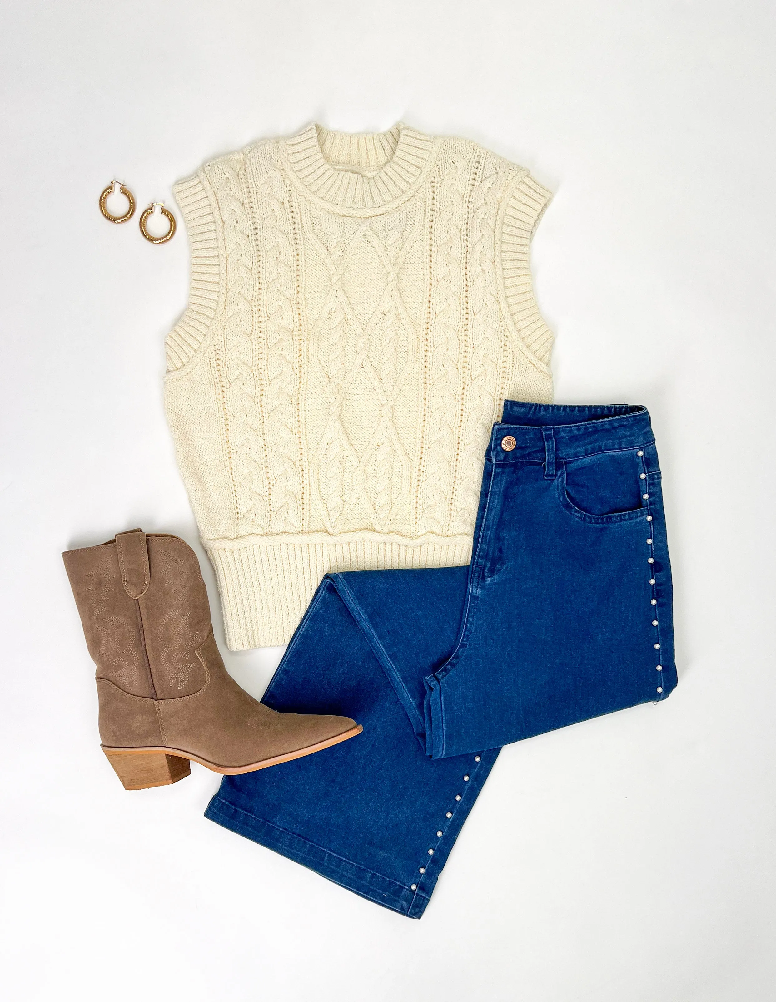 STEPPING OUT PEARL WIDE LEG DENIM