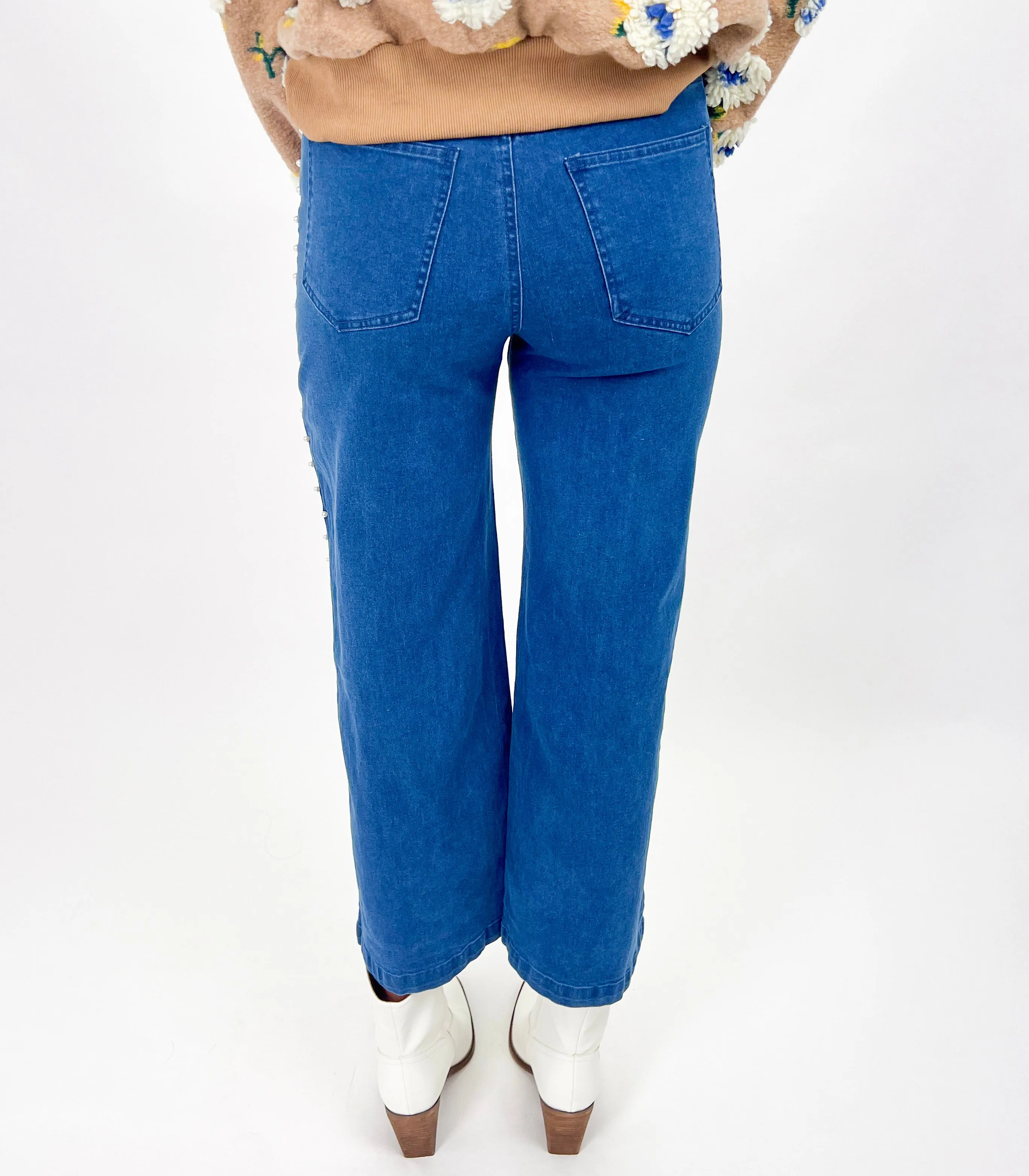 STEPPING OUT PEARL WIDE LEG DENIM