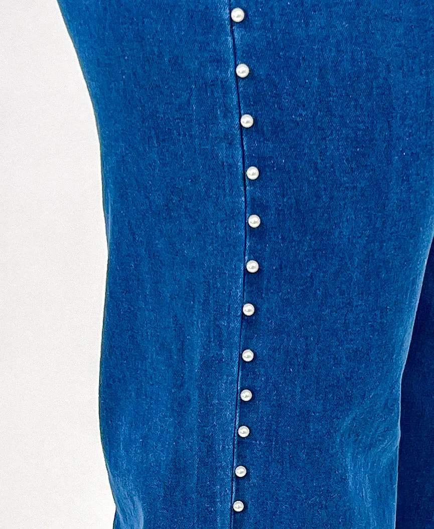 STEPPING OUT PEARL WIDE LEG DENIM