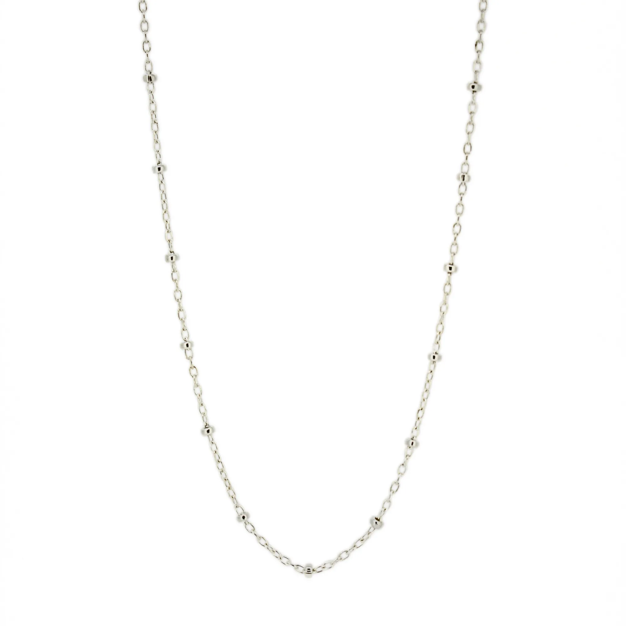 Sterling Silver Satellite Chain w/ 2mm beads