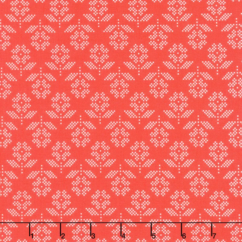 Stitch - Flower Cayenne Yardage