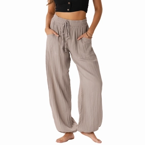 Cozy Stretch Fit Adjustable Closure Stone Cotton Castaway Pants