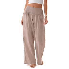 Anti Pilling LightweightConstruction Stone Wide Leg Cotton Pants