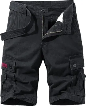 Straight Comfort Flex Waist Short Relaxed Fit Below Knee Pants Relaxed Fit Half Work Shorts Big and Tall