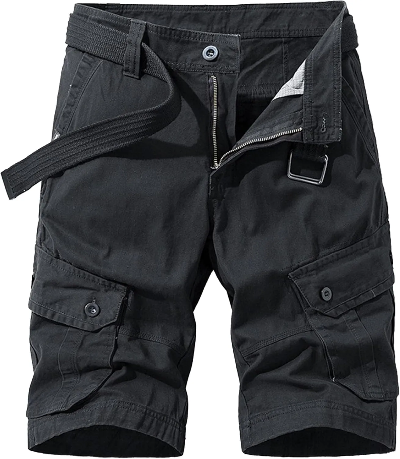Straight Comfort Flex Waist Short Relaxed Fit Below Knee Pants Relaxed Fit Half Work Shorts Big and Tall
