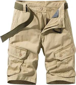 Straight Comfort Flex Waist Short Relaxed Fit Below Knee Pants Relaxed Fit Half Work Shorts Big and Tall