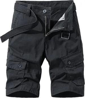 Straight Comfort Flex Waist Short Relaxed Fit Below Knee Pants Relaxed Fit Half Work Shorts Big and Tall