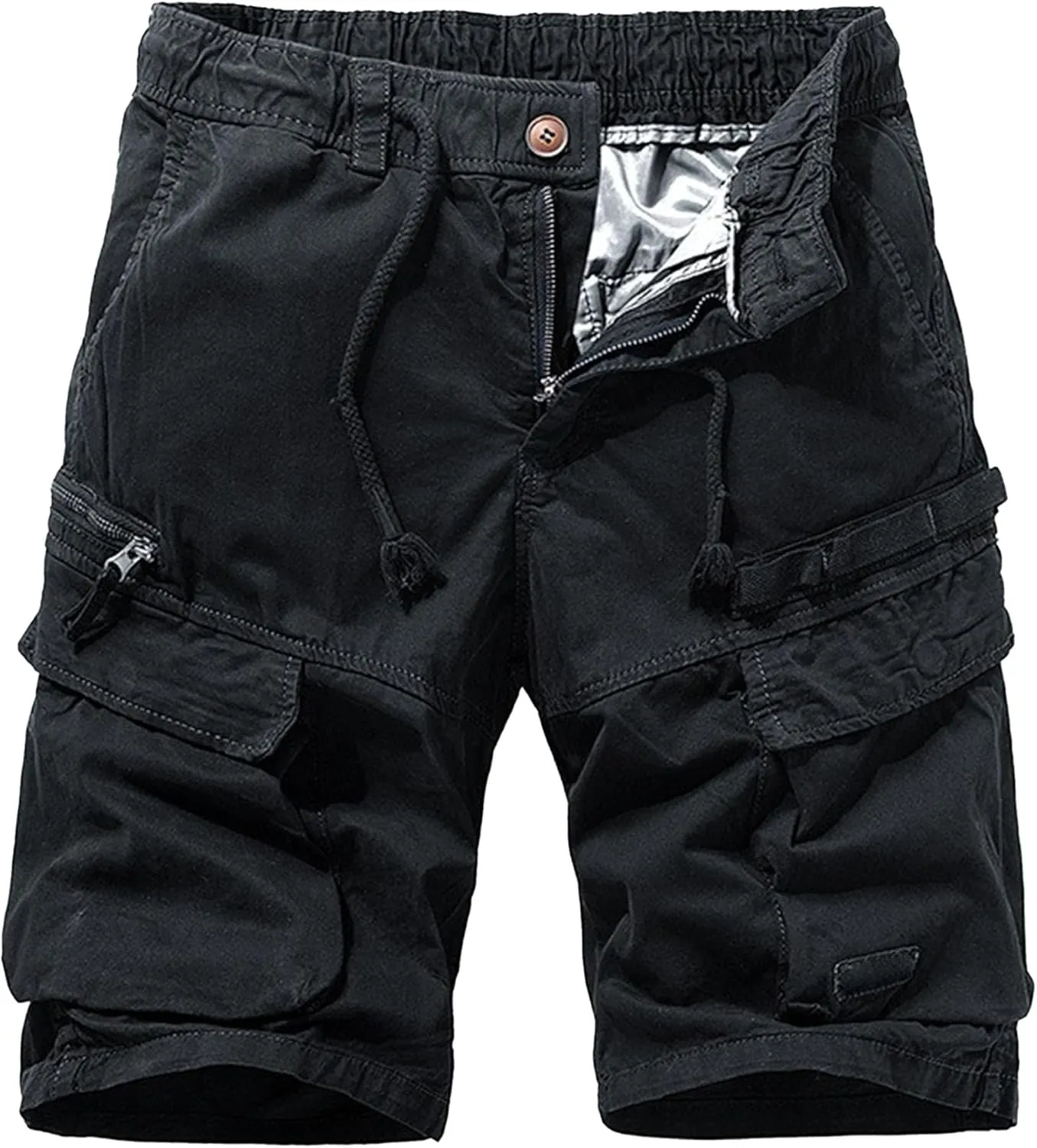 Straight Comfort Flex Waist Short Relaxed Fit Below Knee Pants Relaxed Fit Half Work Shorts Big and Tall