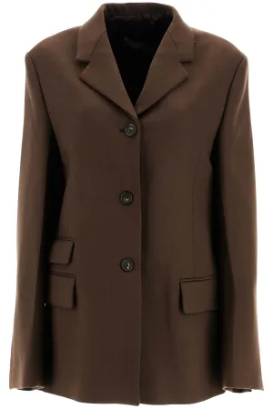 straight three-button blazer 244 WRZ0045 FB0061 BARK 213