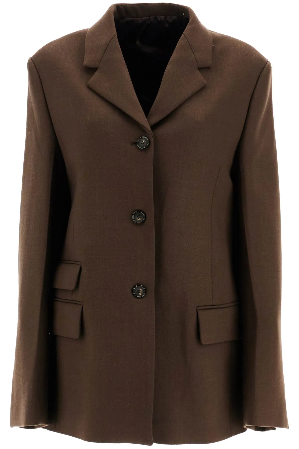 straight three-button blazer 244 WRZ0045 FB0061 BARK 213