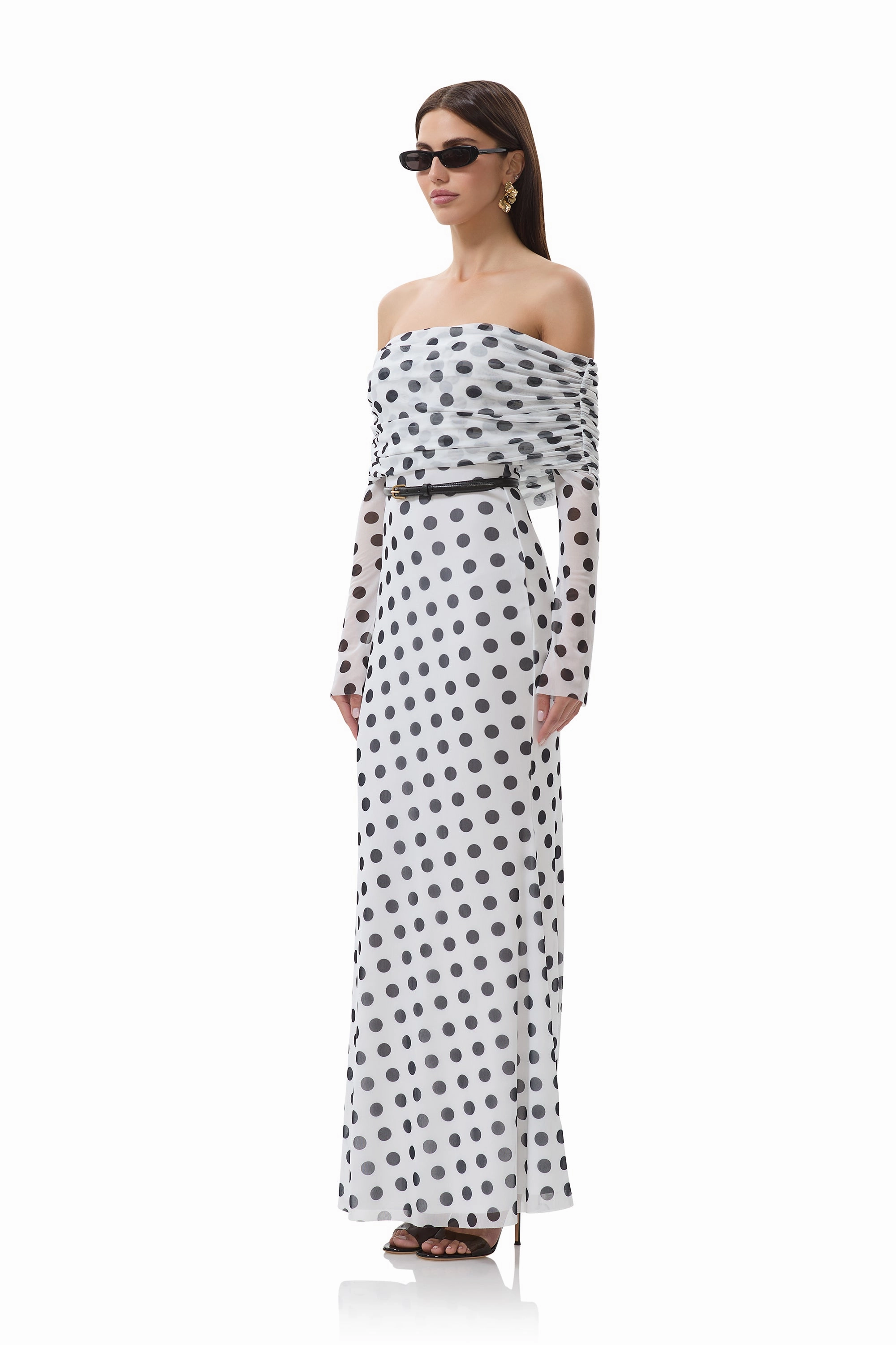 Thelma Dress - Blanc Dot Neutral palette