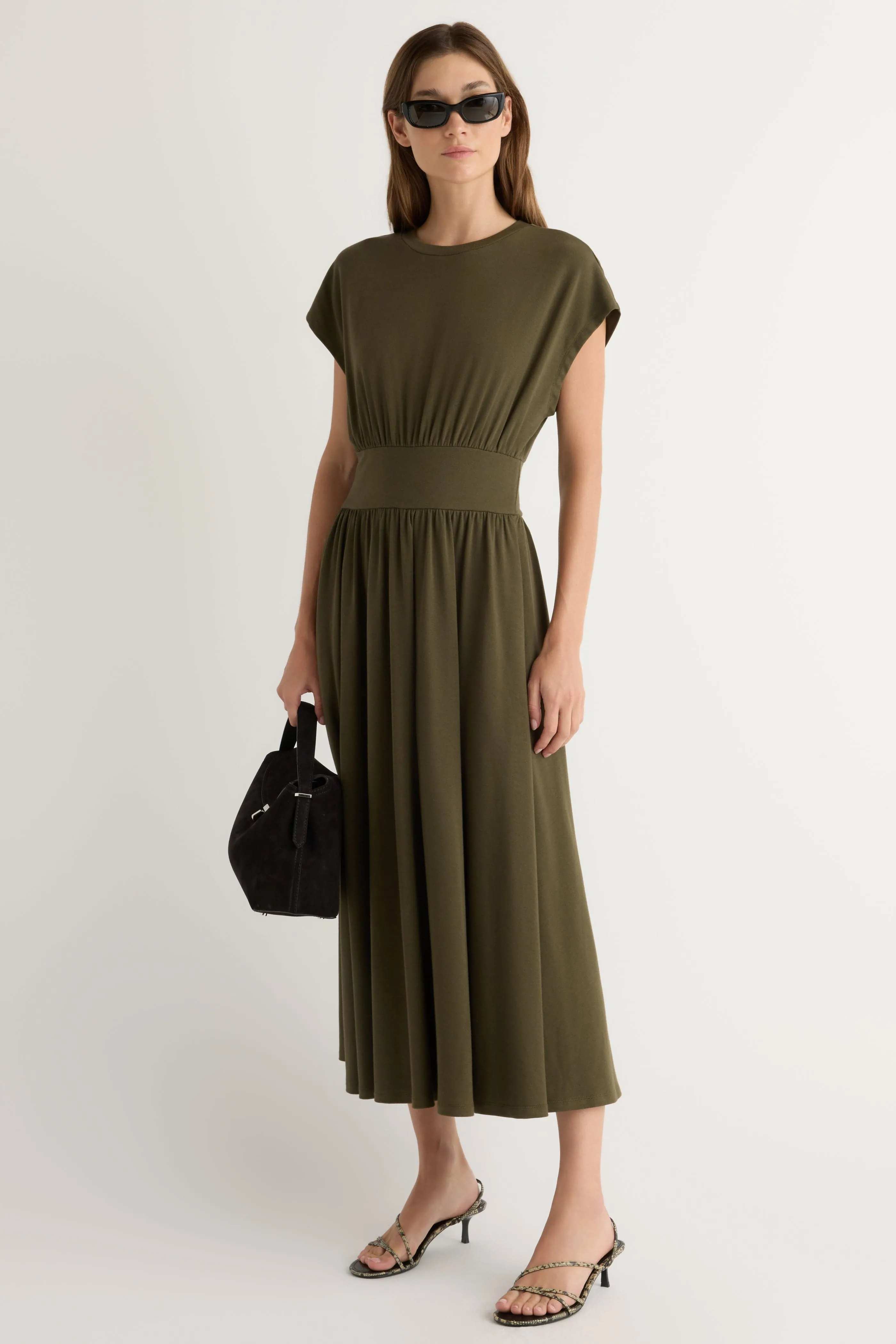Flowy casual dress Prima Jersey Midi Dress