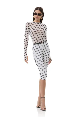 Zip Pocket NonSlipGrip Gianna Capri Pant - Blanc Dot