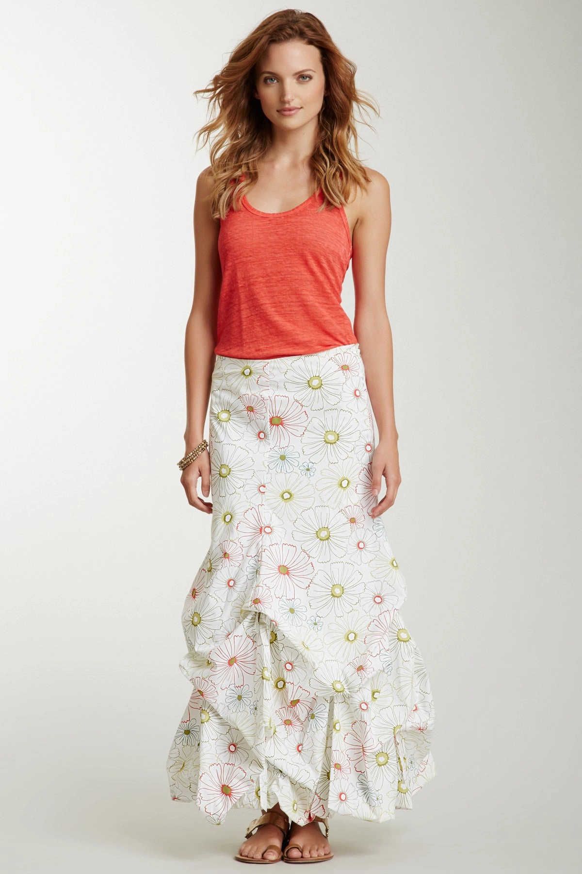 Stretch Poplin Balloon Skirt - White Daisy Limited Edition Bold Finish