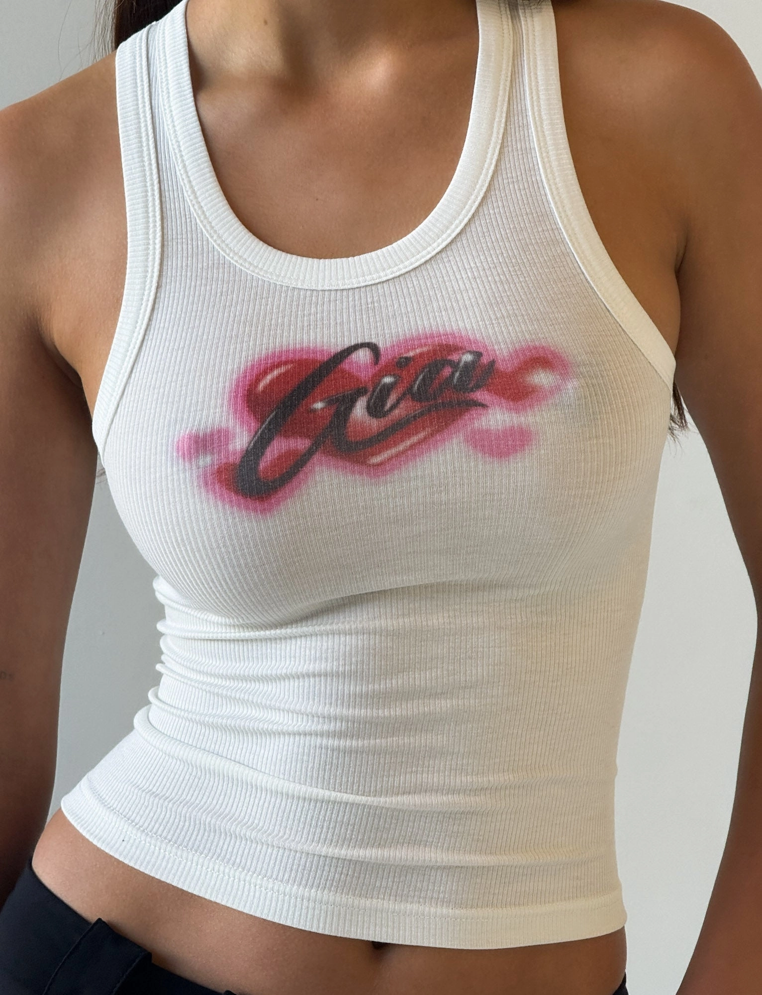 PENELOPE TANK - PINK AIRBRUSH SlimFitAdaptation