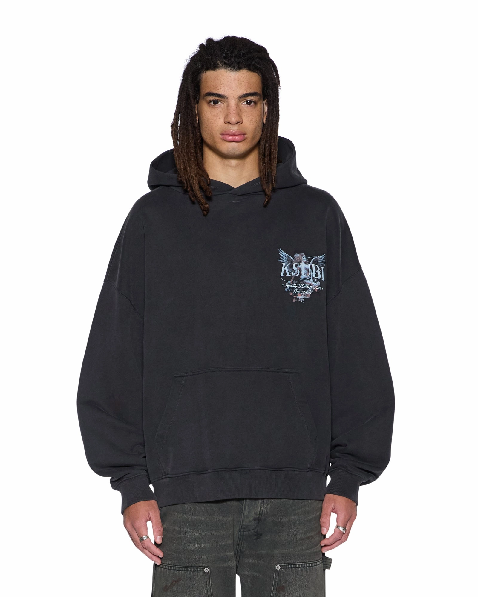 Casual Tee Loose Sweater SPIRIT EKCESS HOODIE ACID BLACK
