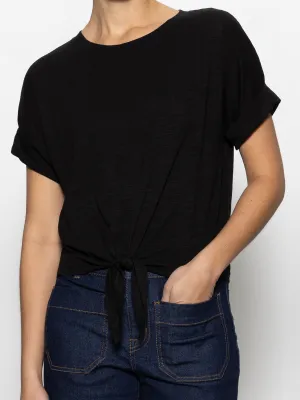 All Day Tie Tee Black Breathable Fit Design
