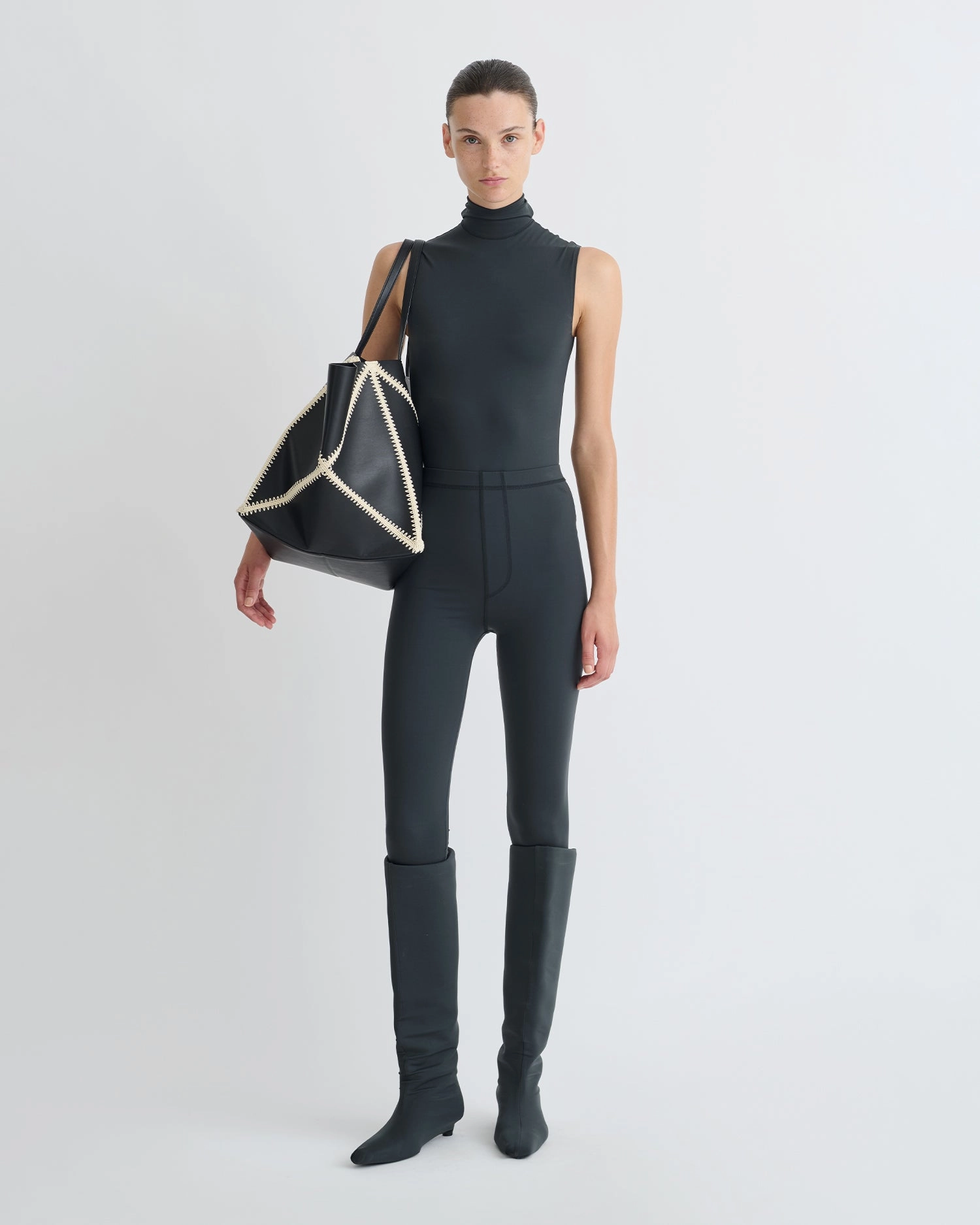 Artice - Elastic Jersey Bodysuit - Dusty Blue AntiSnagYarnProcessing