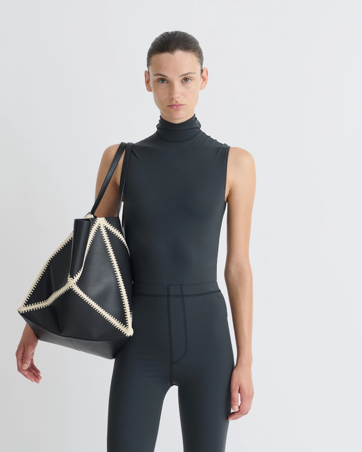 Artice - Elastic Jersey Bodysuit - Dusty Blue Drop Shoulder Durable Interlock Stitch