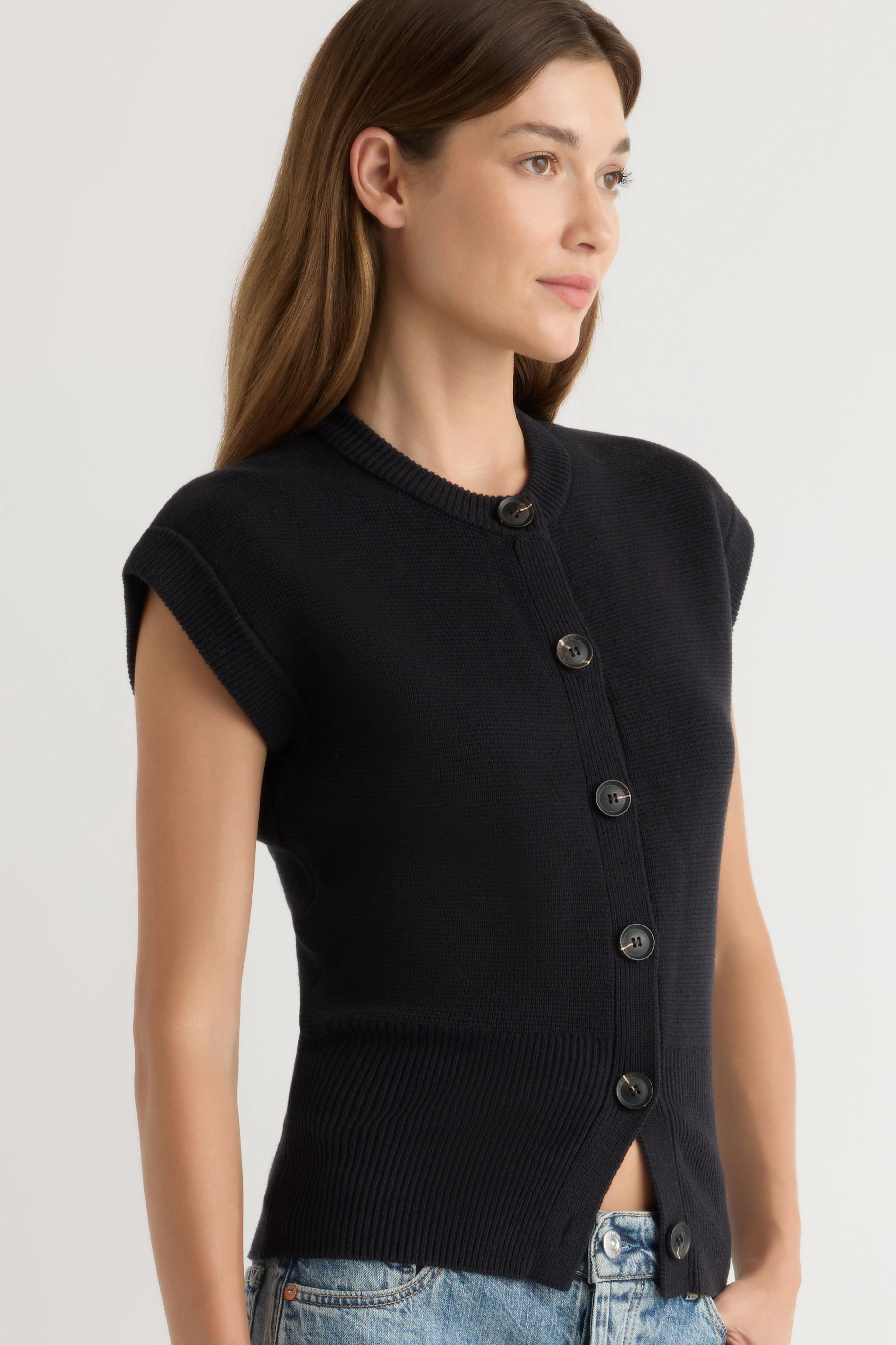 Odor Neutralizing Technology Solea Button Knit Vest