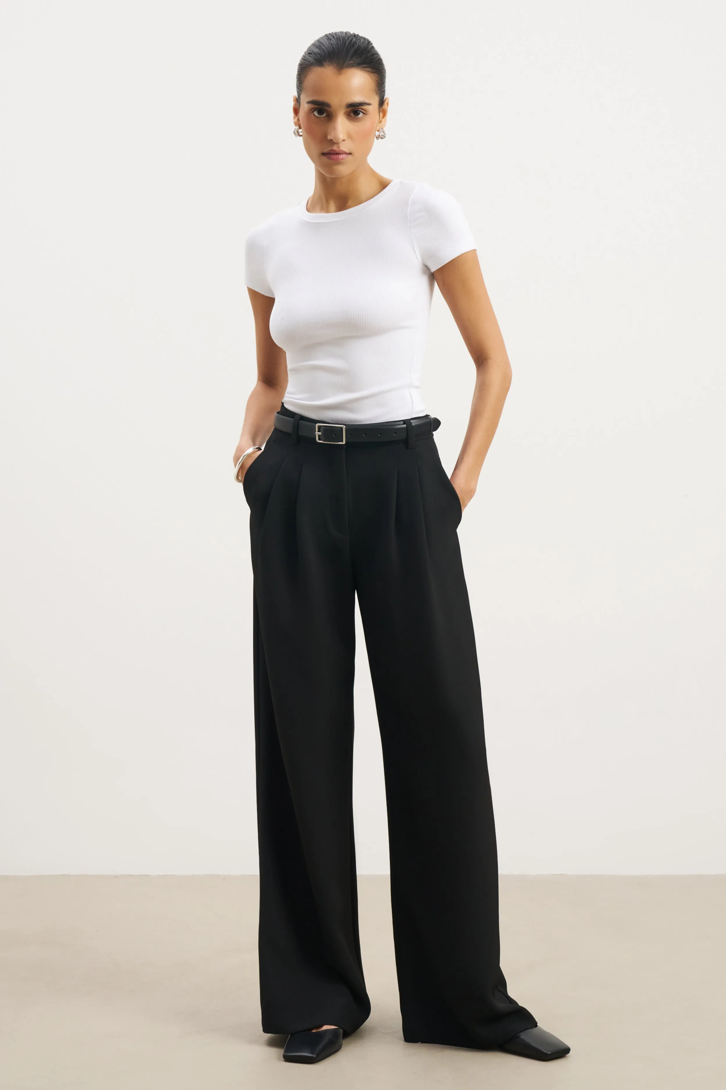 Durable Chainstitch Soft Ribbed T Shirt - White