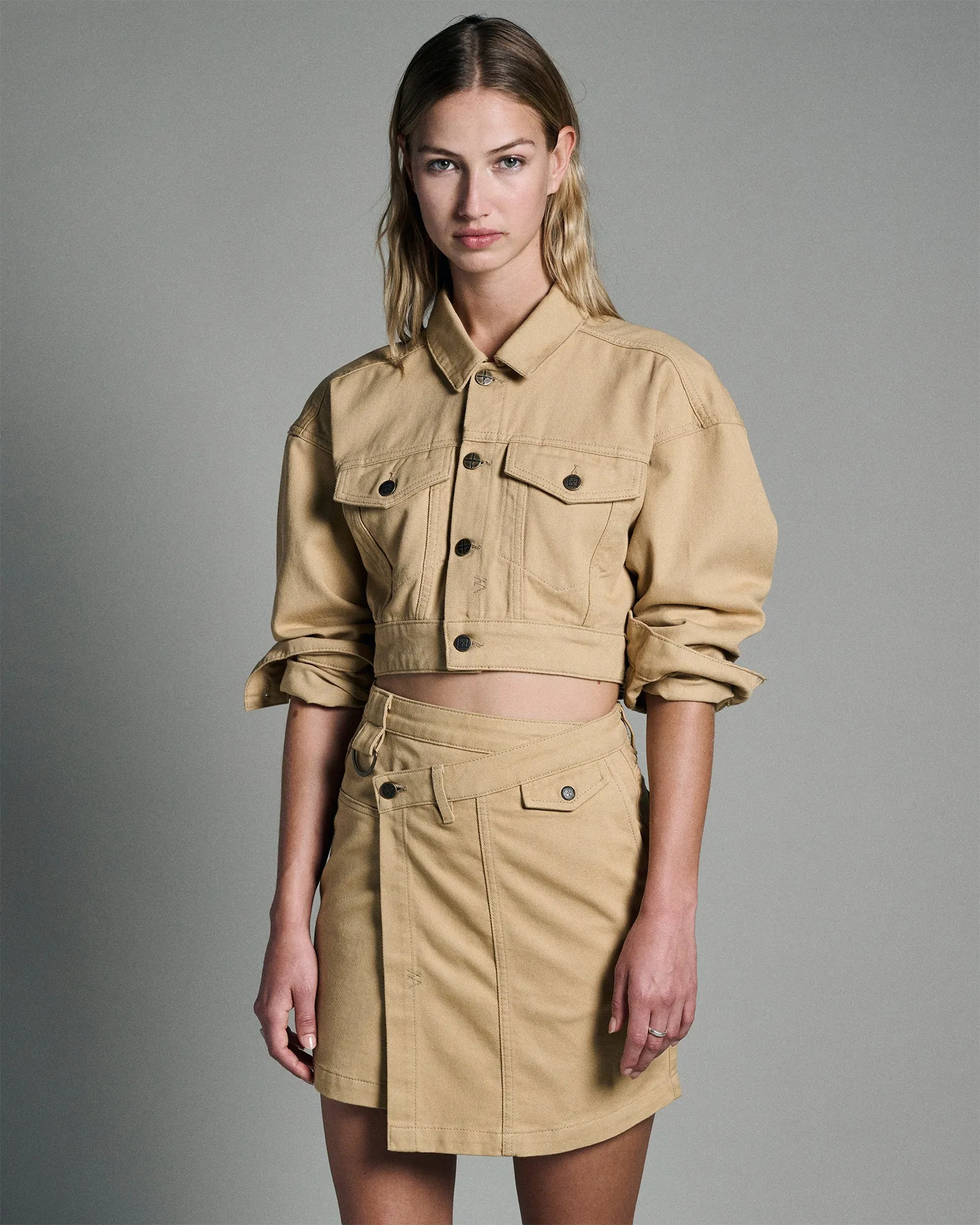 Beach Day Winter Warmth Classic KOMMAND CARGO SKIRT CARAMEL