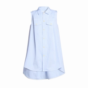 Stripe Cotton Poplin Dress Cozy Silhouette Romantic date dress