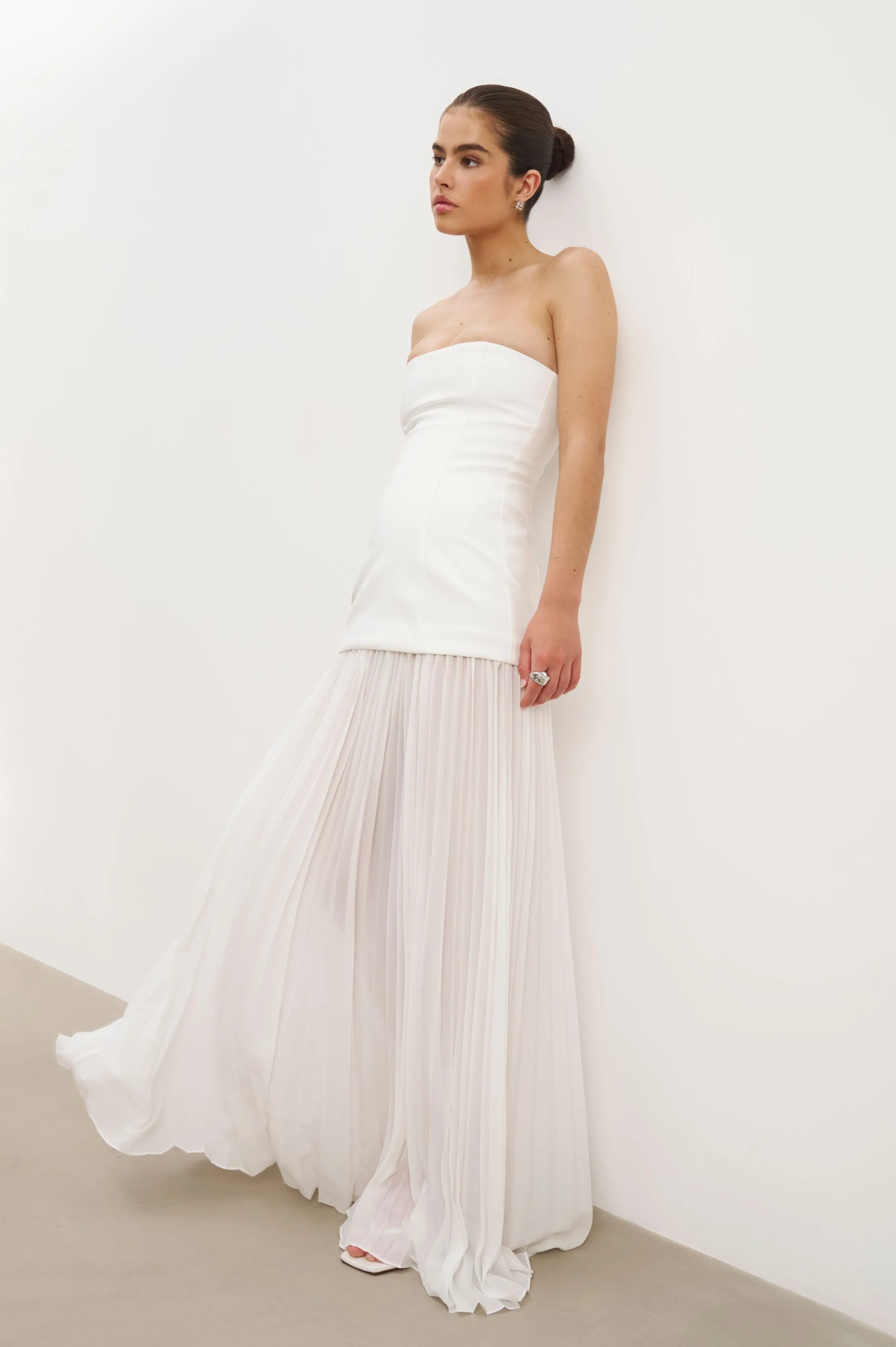 Structured Bodice Gown - White Guest Glam
