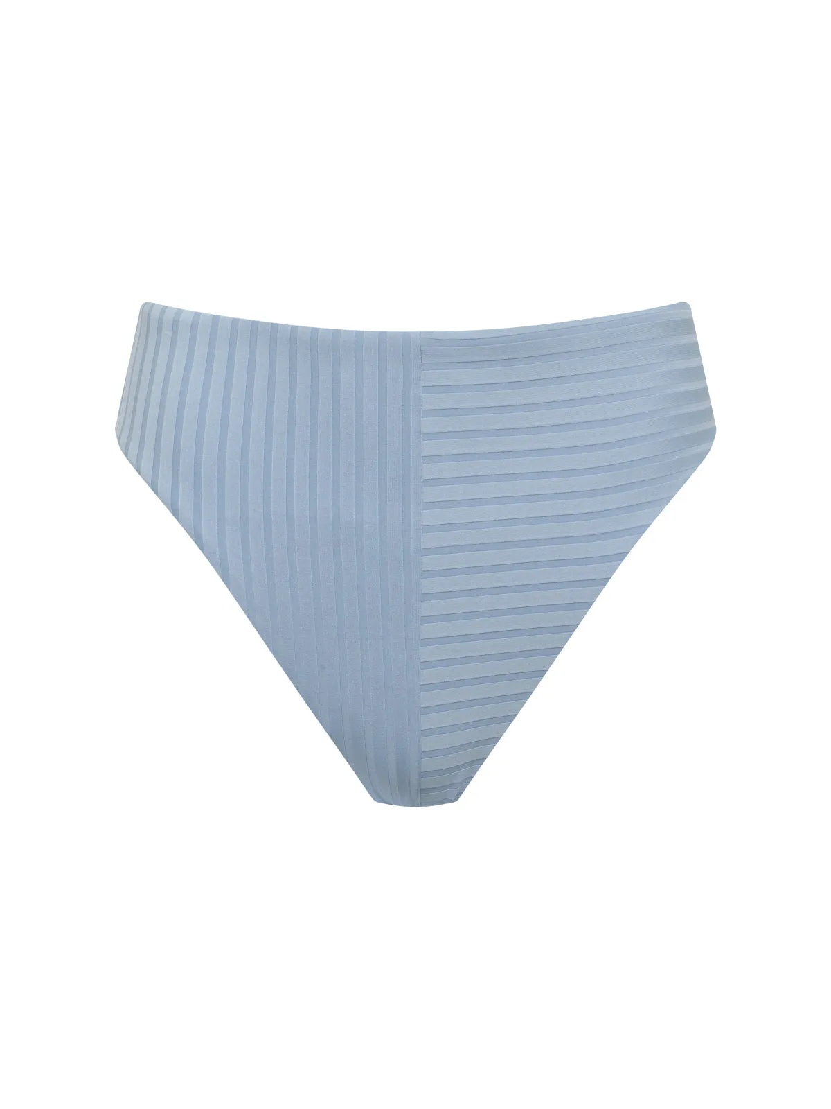 ButterySoftTextile OEKOTEX Certified Fabric Refresh Rib High Rise Bikini Bottom Blue Chateau
