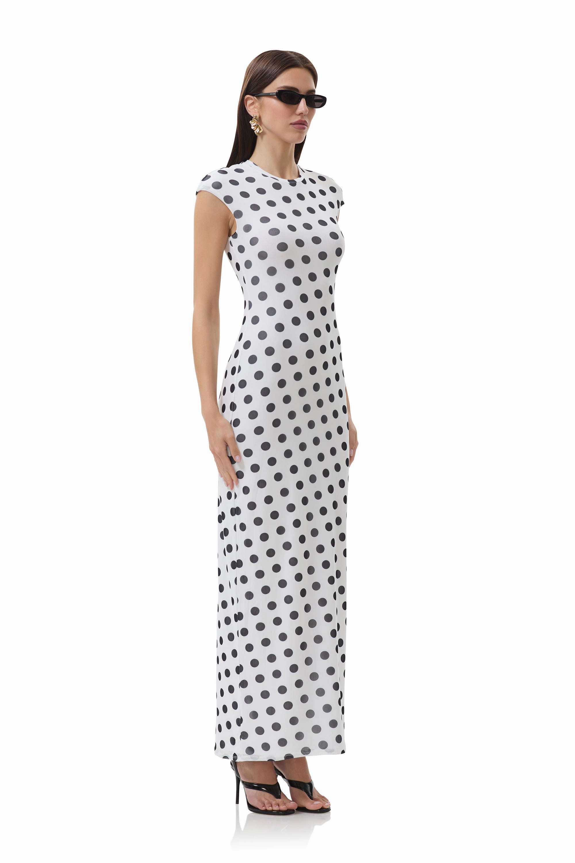 Cody Dress - Blanc Dot Waist Seam Tasteful Detail
