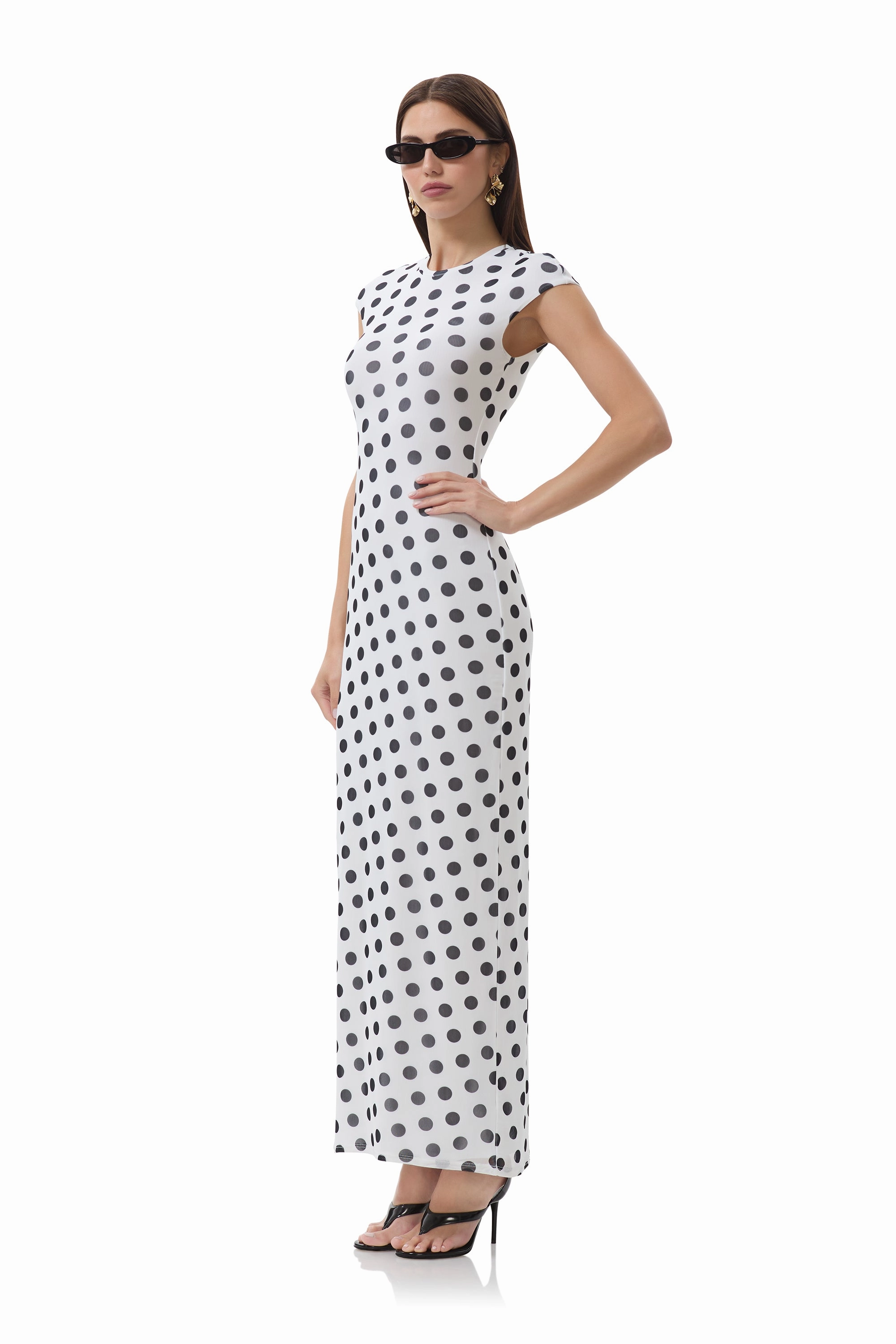 Polite Vibe Urban appeal Cody Dress - Blanc Dot